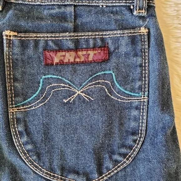 Vintage super high waist straight leg FAST jeans 4/6 - Picture 2 of 8
